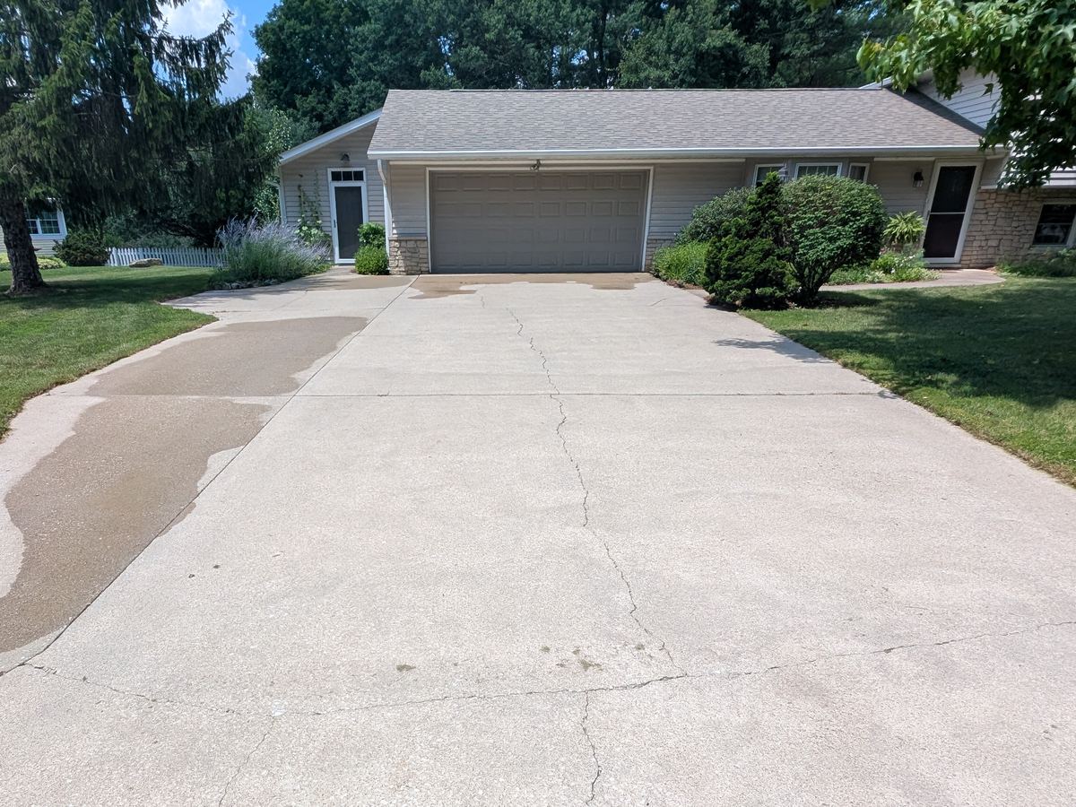 Driveway after cleaning