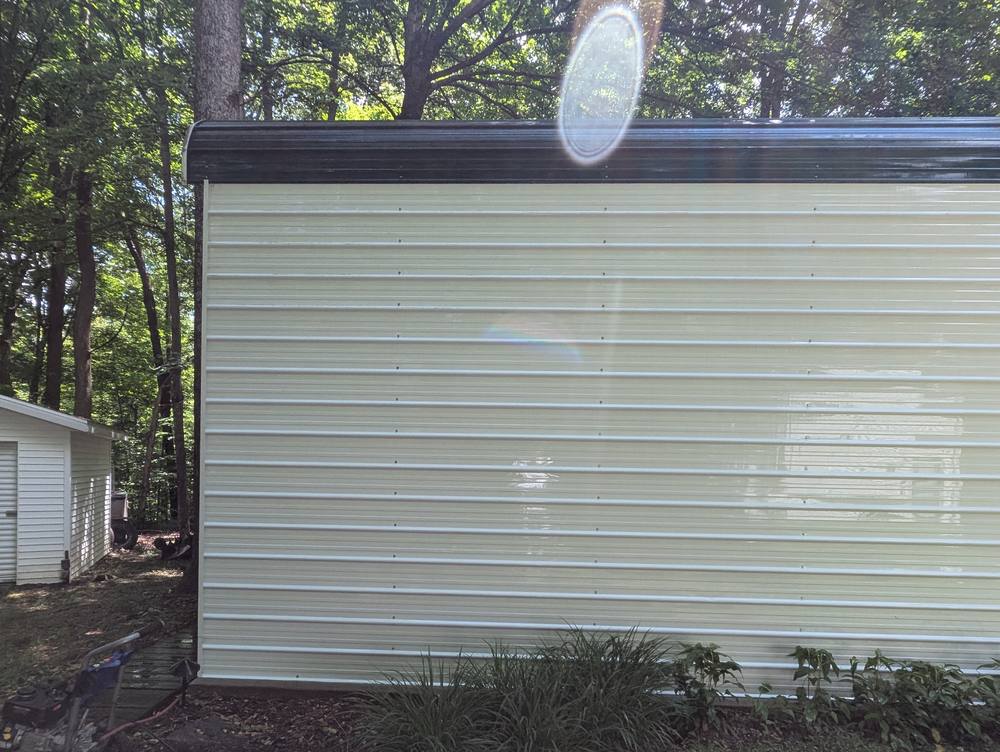 Shed siding — before treatment